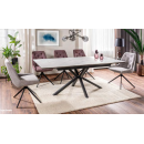 Стол обеденный SIGNAL LOGAN Ceramic белый/черный мат 160-200/90